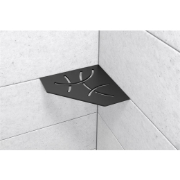 tablette-angle-curve-shelf-e-195x195-alu-struc-noir-graph-m|Accessoires salle de bain