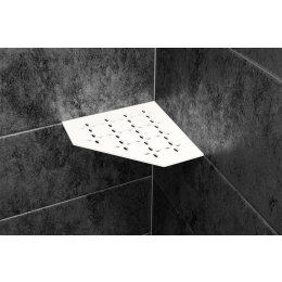 tablette-angle-floral-shelf-e-195x195-alu-struc-blanc-mat|Accessoires salle de bain