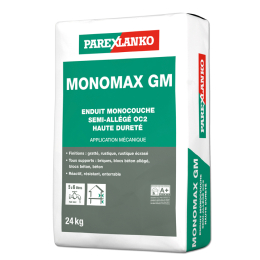 enduit-monocouche-semi-allege-grain-moyen-monomax-gm-g00-24kg-parex-lanko|Enduit monocouche