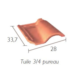 tuile-3-4-pureau-gr13-monier-gl084-rouge|Fixation et accessoires tuiles