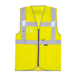 gilet-safari-led-jaune-fluo-taille-xl-t2s|Vêtements haute visibilité