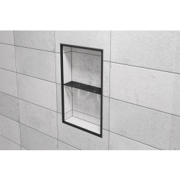 tablette-niche-curve-shelf-n-300x87-alu-struc-noir-graph-mat|Accessoires salle de bain