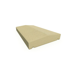 couvertine-beton-2-pentes-50x23x5cm-sable-edycem|Murets et dessus de murets