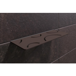 tablette-niche-curve-shelf-w-300x115-alu-struc-bronze|Accessoires salle de bain