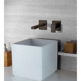 mitigeur-lavabo-dax-pvd-2t-mural-noir-brosse-84pz208r-paini|Robinets lavabos et vasques