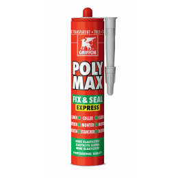 polymax-fix-seal-express-gris-transp-300-g-6307750-griffon|Colles et mastics d'étanchéité