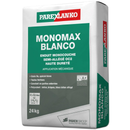 enduit-monocouche-semi-allege-grain-fin-special-blanc-monomax-blanco-24kg-parex-lanko|Enduit monocouche