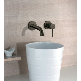 mitigeur-lavabo-cox-pvd-2-trou-mural-noir-bros-78pz208-paini|Robinets lavabos et vasques