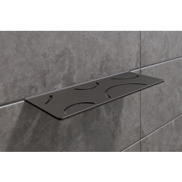 tablette-niche-curve-shelf-w-300x115-alu-struc-gris-anthr|Accessoires salle de bain