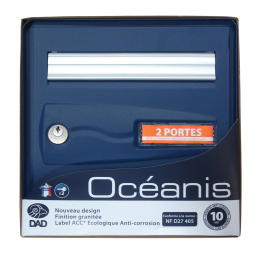 boite-aux-lettres-oceanis-double-face-30-2x30x41cm-bleu|Boites aux lettres