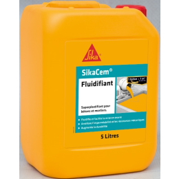 fluidifiant-beton-sikacem-fluidifiant-brun-5l-bidon-sika|Adjuvants