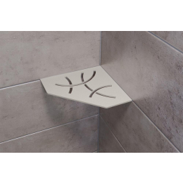 tablette-angle-curve-shelf-e-195x195-alu-struc-gris-beige|Accessoires salle de bain