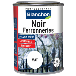 peinture-ferronnerie-mat-0-25l-noir-blanchon|Préparation des supports, traitement des bois
