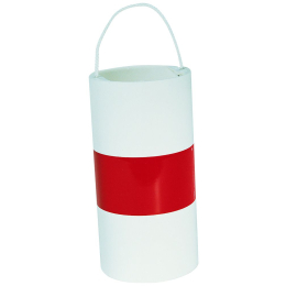 fardier-cylindrique-blanc-bande-reflechis-rouge-510105-sofop|Signalisation