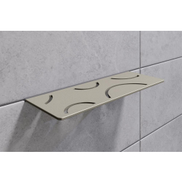 tablette-niche-curve-shelf-w-300x115-alu-struc-gris-pierre|Accessoires salle de bain