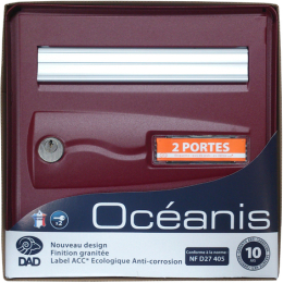 boite-aux-lettres-oceanis-double-face-30-2x30x41cm-rouge|Boites aux lettres