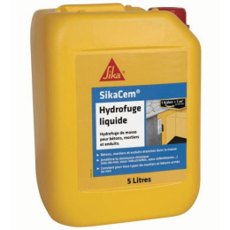 hydrofuge-masse-liquide-sikacem-hydrofuge-liquide-5l-bidon|Hydrofuge et imperméabilisant