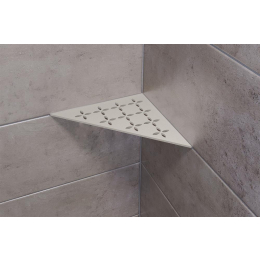 tablette-angle-floral-shelf-e-210x210-alu-struc-gris-beige|Accessoires salle de bain