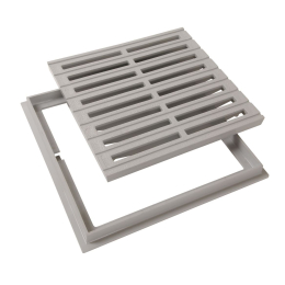 grille-de-sol-pvc-avec-cadre-30x30-gris-clair-grc30-nicoll|Regards d'eaux pluviales