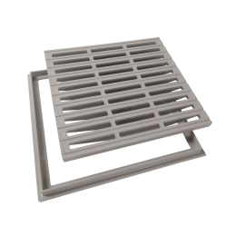 grille-de-sol-pvc-avec-cadre-40x40-gris-clair-grc40-nicoll|Regards d'eaux pluviales
