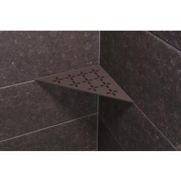 tablette-angle-floral-shelf-e-210x210-alu-struc-bronze|Accessoires salle de bain