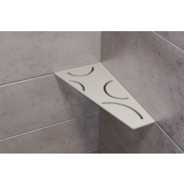 tablette-angle-curve-shelf-e-154x295-alu-struc-gris-beige|Accessoires salle de bain