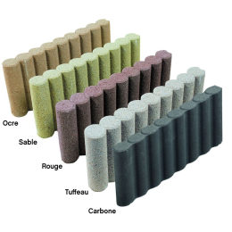 bordure-beton-canelee-50x20x6cm-sable-edycem|Bordures
