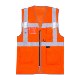 gilet-safari-led-orange-fluo-taille-m-t2s|Vêtements haute visibilité