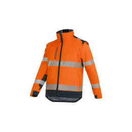 blouson-softshell-sherpa-orange-marine-taille-m-t2s|Vêtements haute visibilité