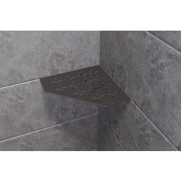 tablette-angle-floral-shelf-e-195x195-alu-struc-gris-anthr|Accessoires salle de bain