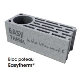 bloc-beton-poteau-easytherm-200x200x500mm-guerin|Blocs isolants