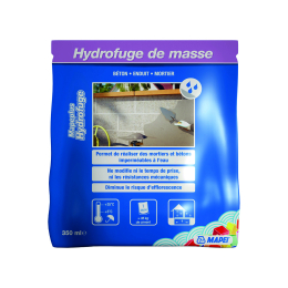 hydrofuge-masse-mortier-et-beton-mapeplus-350ml-dose|Hydrofuge et imperméabilisant